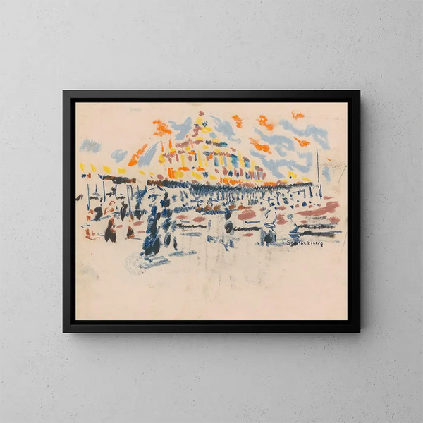 Scheveningen - Jules Schmalzigaug — cuadro enmarcado en la pared