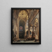 Interior de la catedral de Amiens - Jules Victor Genisson — cuadro enmarcado en la pared