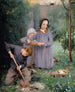 Children burying a bird - Julian Alden Weir — artwork view