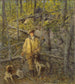 Hunter and dogs - Julian Alden Weir — artwork view