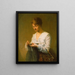 Knitting painting for soldiers - Julian Alden Weir — framed artwork on a wall