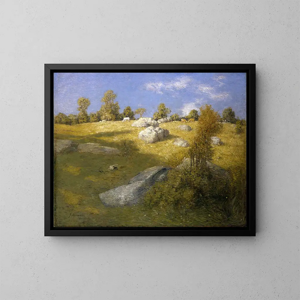 Mountain Pasture - Julian Alden Weir — framed artwork on a wall