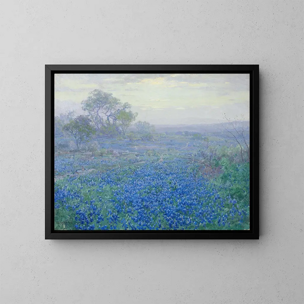 Un día nublado, bluebonnets cerca de San Antonio, Texas - Julian Onderdonk — cuadro enmarcado en la pared