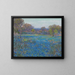 A field of bluebonnets under the afternoon sunlight - Julian Onderdonk — framed artwork on a wall