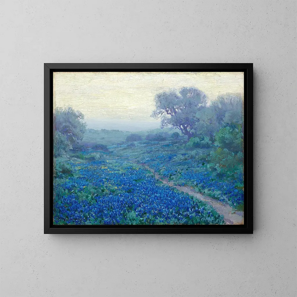 Blueberries at sunrise - Julian Onderdonk — framed artwork on a wall