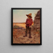 Goat herder at San Antonio quarry - Julian Onderdonk — framed artwork on a wall