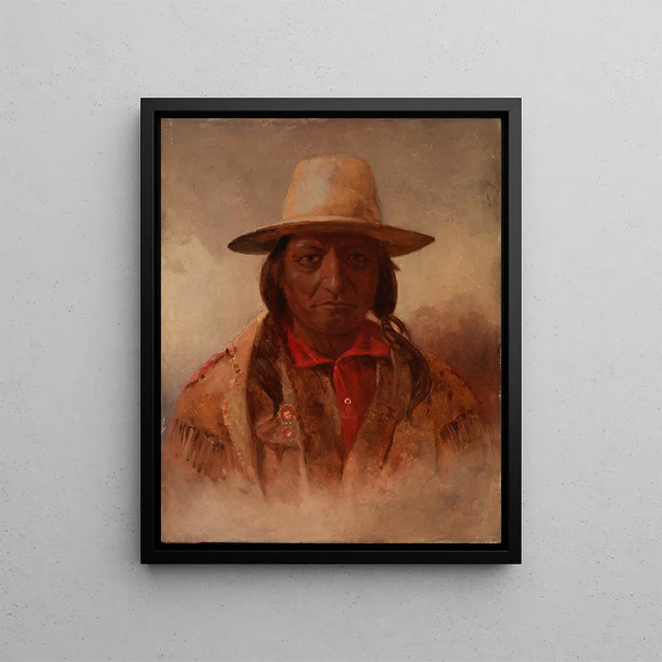 Sitting Bull - Julian Scott — cuadro enmarcado en la pared