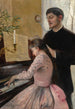 La lección de piano - Julie Delance-Feurgard — vista de la obra