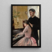 La lección de piano - Julie Delance-Feurgard — cuadro enmarcado en la pared