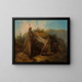 Mountain landscape with a tent - Julie Wilhelmine Hagen-Schwarz — framed artwork on a wall
