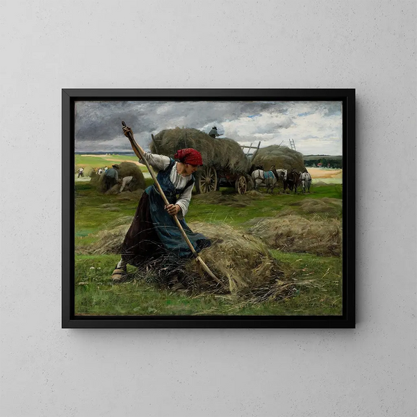 Escena de segado - Julien Dupré — cuadro enmarcado en la pared