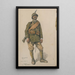 Portrait of a soldier of the colonial army - Julien Le Blant — framed artwork on a wall