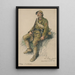 retrato de un militar francés de la Primera Guerra Mundial - Julien Le Blant — cuadro enmarcado en la pared