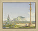 Landscape painting of Sicily with Mount Pellegrino - Julius Eugen Ruhl — artwork view