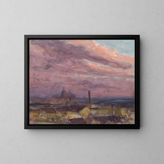 Julius Exter - Abendhimmel ber Mnchen.webp