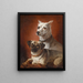 Two Dogs 02 - Julius Hamburger — framed artwork on a wall