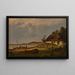 La costa en el pueblo de pesca de Flade cerca de Frederikshavn - Julius Hellesen — cuadro enmarcado en la pared