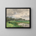 Cow grazing in a meadow - Julius Jacobus van de Sande Bakhuyzen — framed artwork on a wall