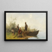 Pescadores del Chiemsee en reposo - Julius Noerr — cuadro enmarcado en la pared