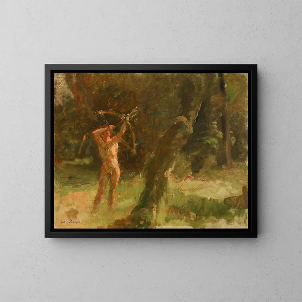 El tirador - Julius Paulsen — cuadro enmarcado en la pared