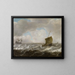 Mar agitado con barcos - Julius Porcellis — cuadro enmarcado en la pared