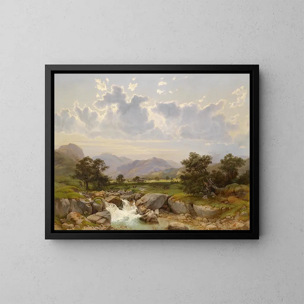 Paisaje cerca de Abtenau - Julius Rose — cuadro enmarcado en la pared