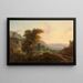 Viajeros en un camino rural - Julius Schoppe — cuadro enmarcado en la pared