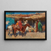 Tempestad en un paisaje nevado - Julius Sergius Klever — cuadro enmarcado en la pared