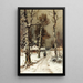 Regreso a casa a través de un bosque invernal - Julius Sergius Klever — cuadro enmarcado en la pared