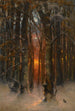 Sunset through the trees - Julius Sergius Klever — artwork view