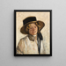Girl with a Hat - Julius Seyler — framed artwork on a wall