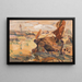 Sailing boat painting in the mudflats - Julius Seyler — framed artwork on a wall