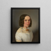 Retrato en busto de una joven - Julius Siegfried Uetz — cuadro enmarcado en la pared