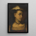 Retrato de una mujer - Julius Siegfried Uetz — cuadro enmarcado en la pared