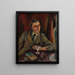 Portrait of a Man - Julius Zimpel Jr — framed artwork on a wall