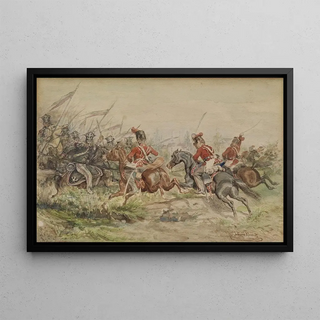 Juliusz Kossak - Polnische Soldaten im Kampf.webp
