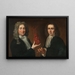 Dos oficiales de la guilda de cirujanos - Juriaen Pool II — cuadro enmarcado en la pared