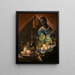 Nature morte avec figure masculine - Juriaen van Streeck — framed artwork on a wall