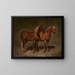 Dos caballos - Józef Brodowski — cuadro enmarcado en la pared