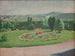 Parterre de flores frente a la mansión - Józef Mehoffer — vista de la obra