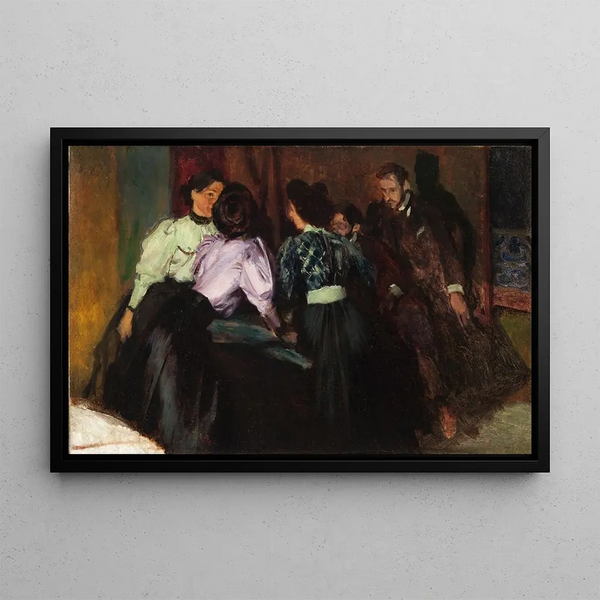 Jzef Mehoffer - Sketch to the Painting Conversation.webp