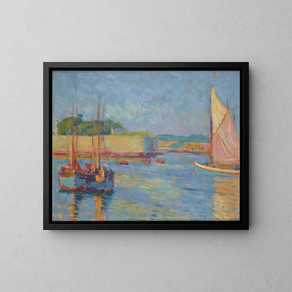 Port of Concarneau - Józef Pankiewicz — framed artwork on a wall
