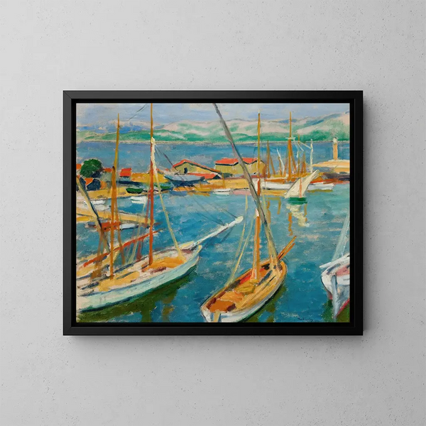 Port of Saint-Tropez - Józef Pankiewicz — framed artwork on a wall