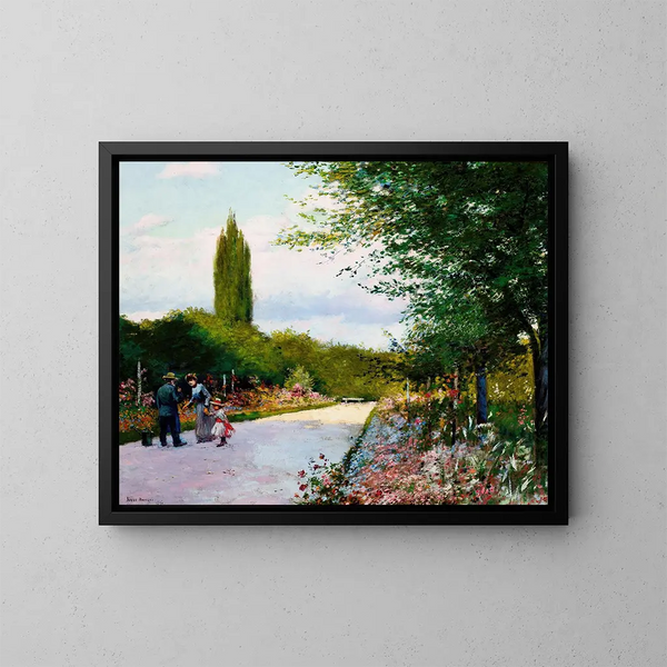 En el jardín - Józef Rapacki — cuadro enmarcado en la pared