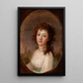 Portrait of an Unknown Woman - Józef Rejchan — framed artwork on a wall