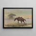 Horse with saddle - Józef Ryszkiewicz — framed artwork on a wall