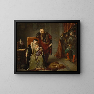 Jzef Simmler - Catherine Jagiellon with her son Sigismund in prison.webp