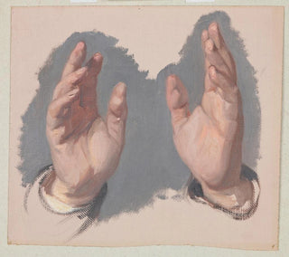 Jzef Simmler - Study I of Both Hands of the Bishop to the Painting The Oath of Queen Jadwiga.webp