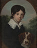 Retrato de la infancia de Ole Walicki 1805-1831 con un perro - Józef Sonntag — vista de la obra