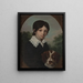Retrato de la infancia de Ole Walicki 1805-1831 con un perro - Józef Sonntag — cuadro enmarcado en la pared